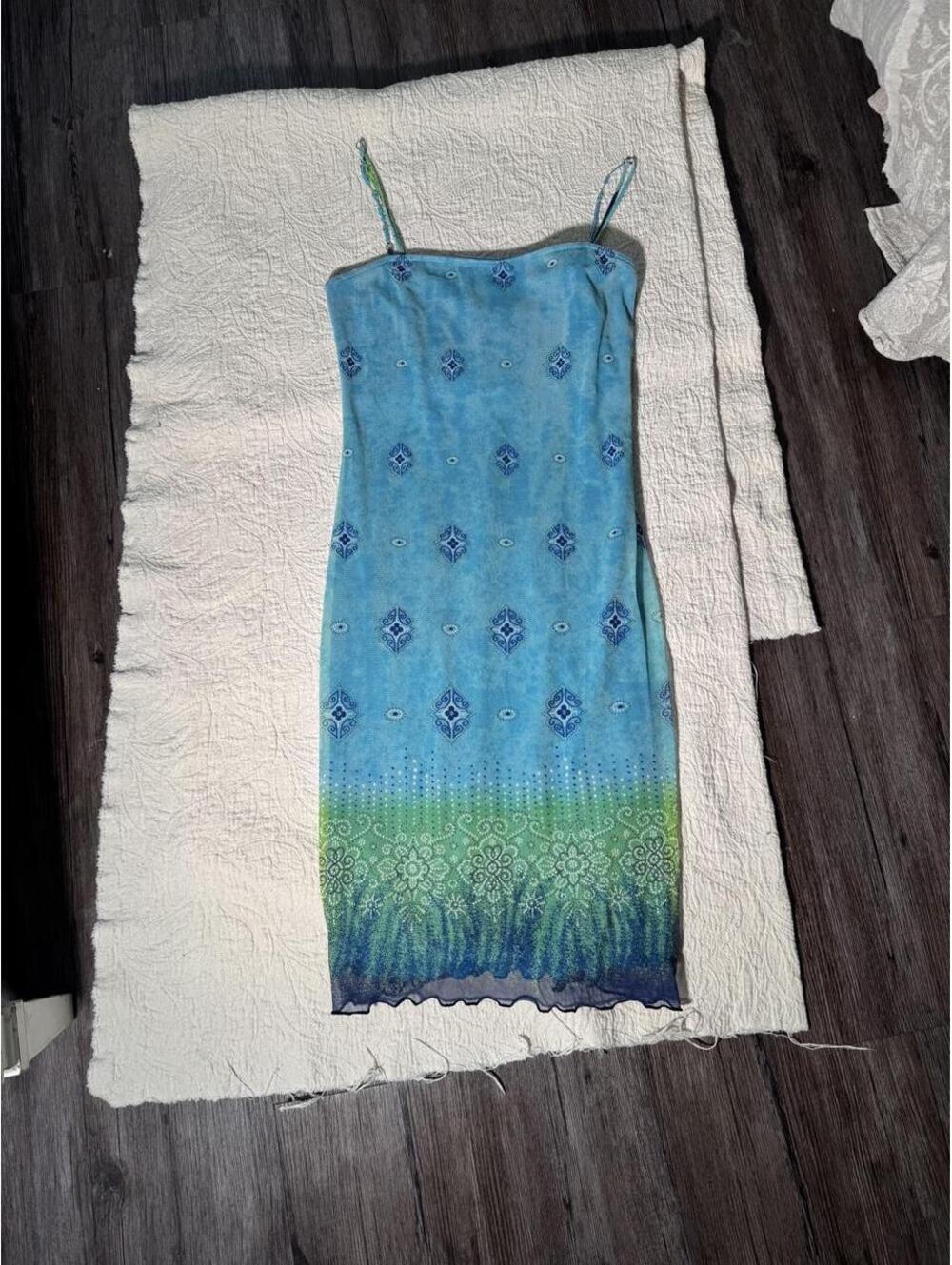 Women's Blue and Multi Dress